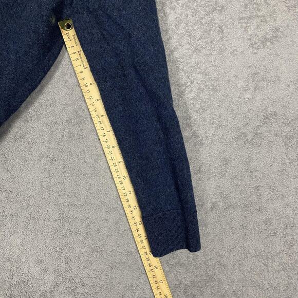 The Commons Sweater Mens XL Navy Blue 100% Merino Wool Pullover V Neck Classic - Picture 7 of 10